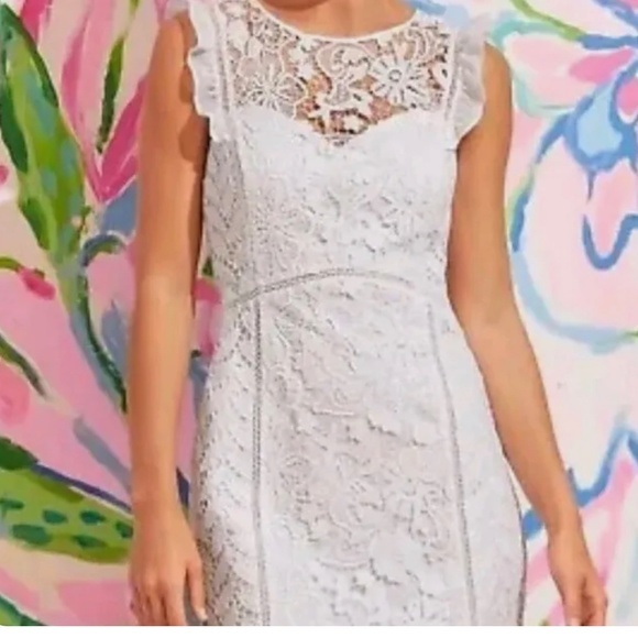 Lilly Pulitzer Maya Sift Dress White Size 10‎ - Picture 1 of 13